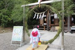 7/30　立鉾鹿島神社で夏越大祓・茅の輪くぐり